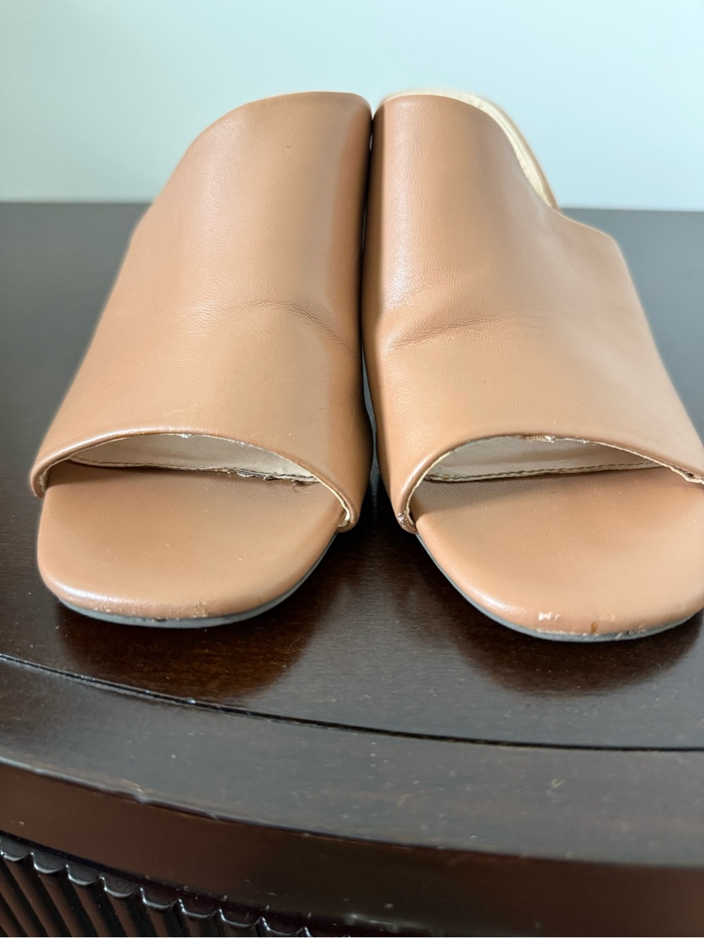 Adrienne Vittadini Camel/Tan Slide Mules size 9 - Picture 10 of 10